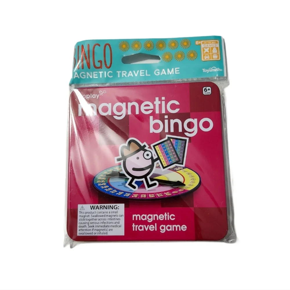 NEW  Toysmith  4  Magnetic Games   Bingo   Four In A Row  Hangman   Tic Tac Toe
